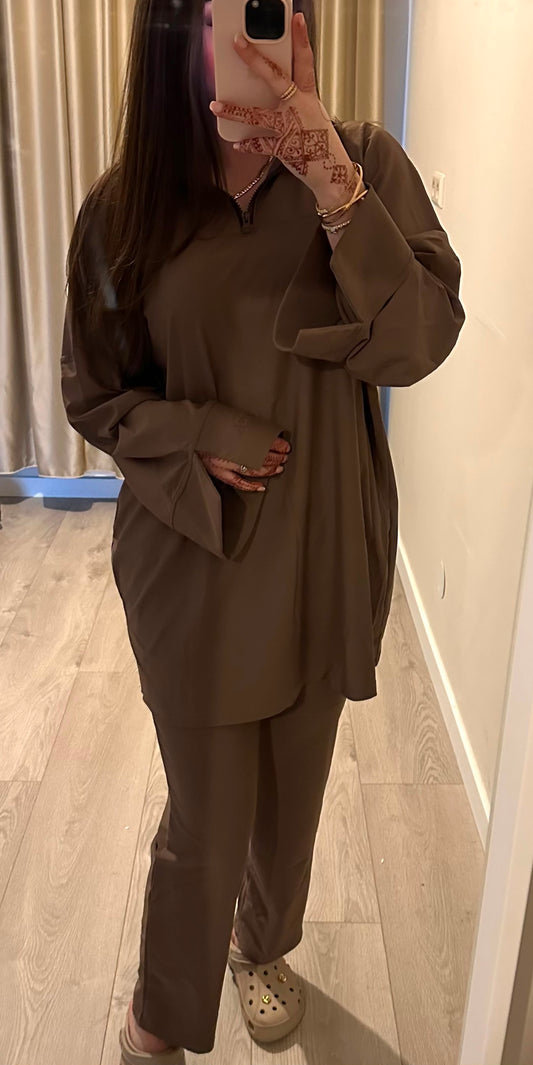 LUMÉ COLLECTION WIDE LEG - BROWN