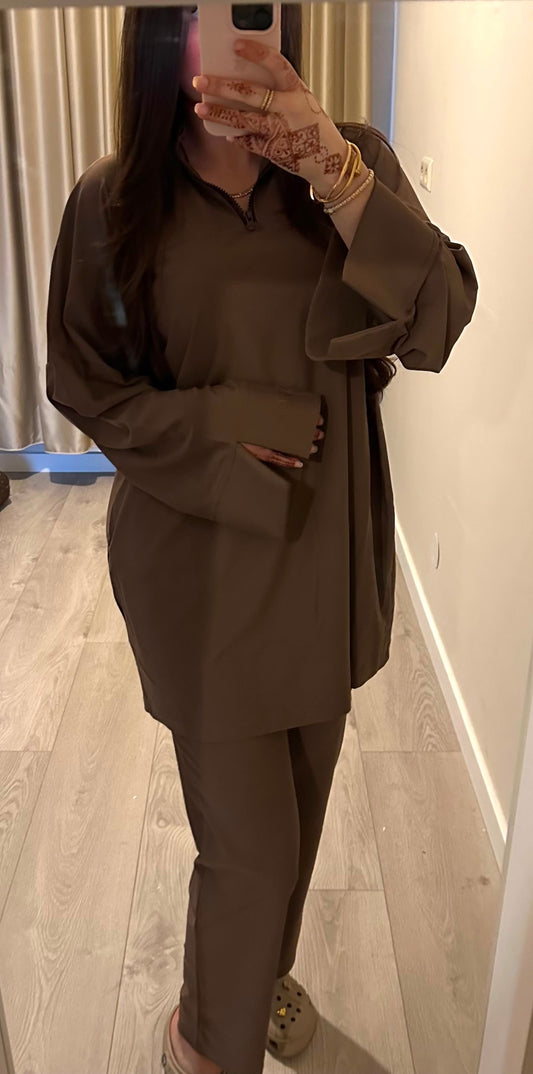 LUMÉ COLLECTION WIDE LEG - BROWN